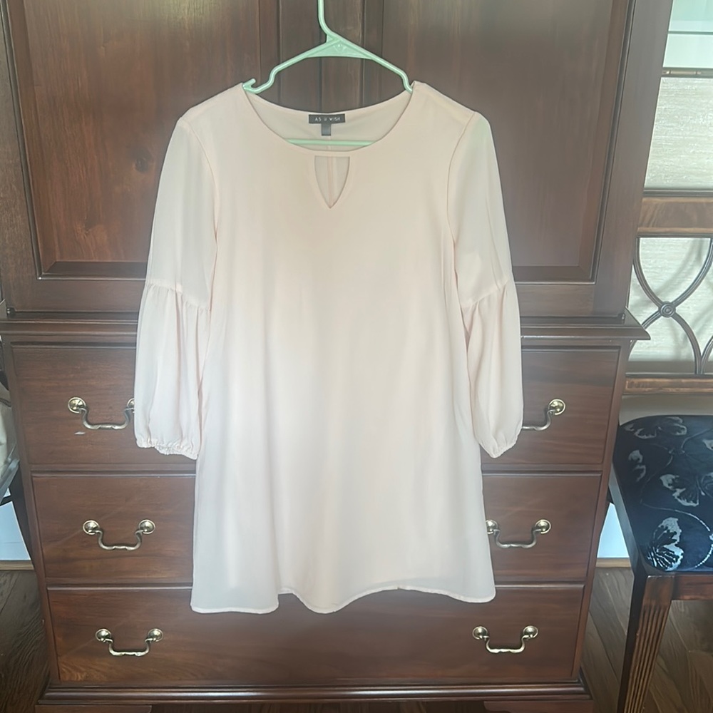 As U Wish pink keyhole dress
